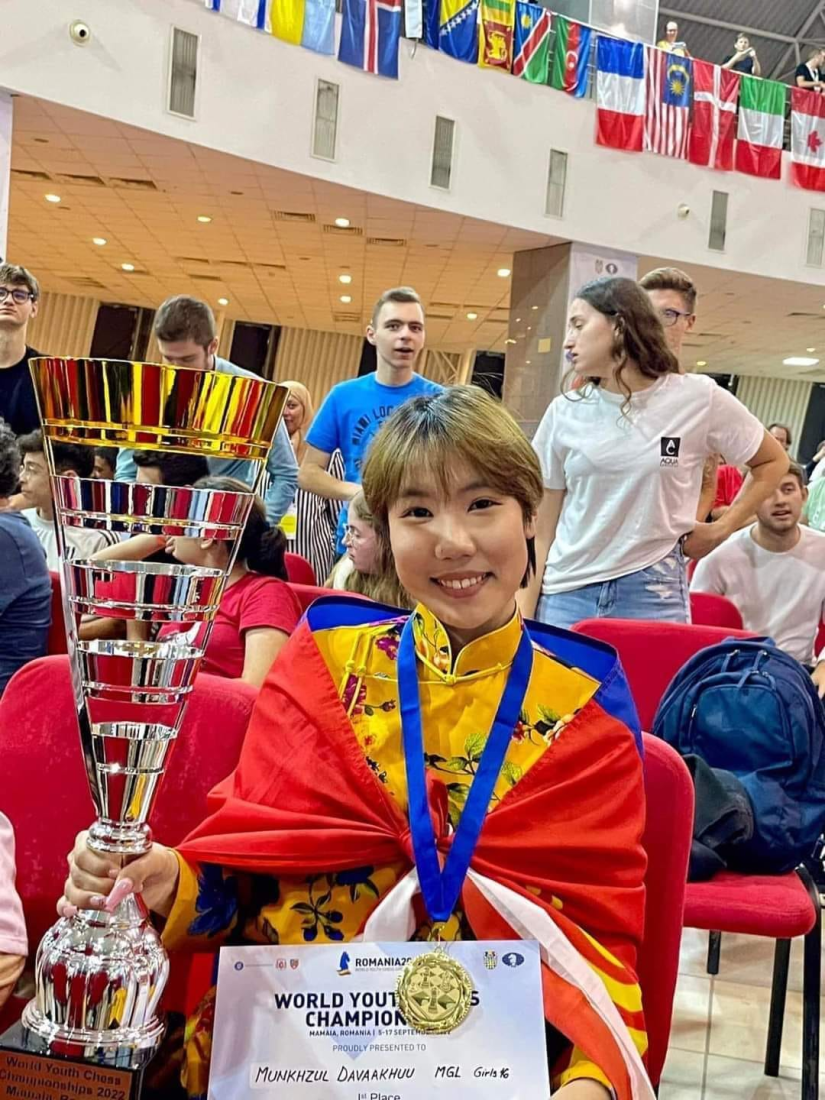 D. Munkhzul wins World Youth Chess Championships