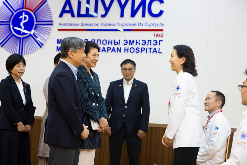 Their Majesties the Emperor and Empress of Japan Visit Mongol–Japan Hospital